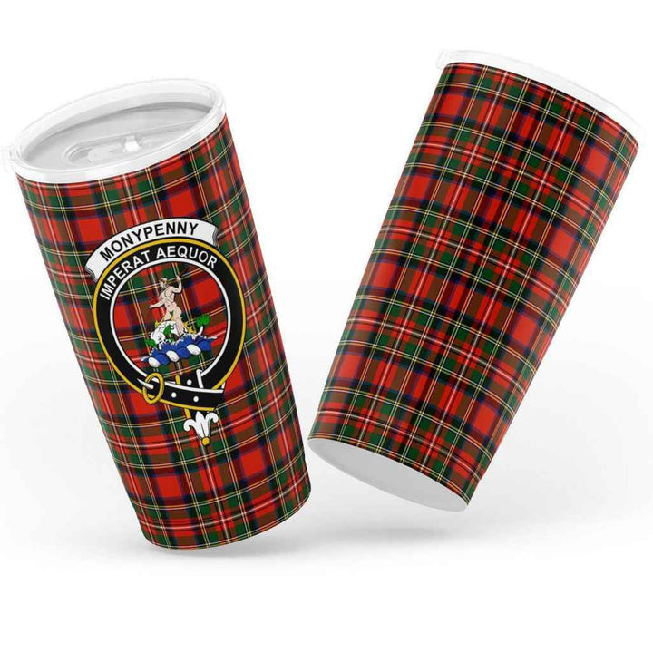 Scottish Monypenny Clan Crest Tartan Insulated Tumbler Tartan Plaid 3