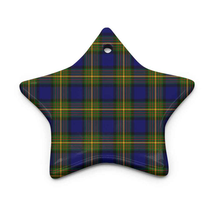 Scottish More (Muir) Clan Tartan Ceramic Ornament Star Shape Tartan Plaid
