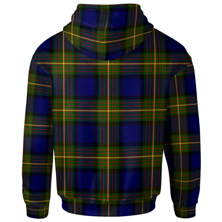 Scottish More (Muir) Clan Tartan Hoodie Back Side Tartan Plaid