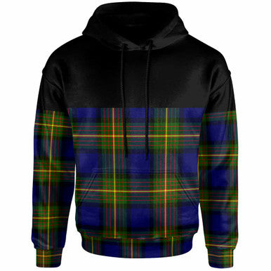 Scottish More (Muir) Clan Tartan Hoodie - Horizontal Style Front Side Tartan Plaid