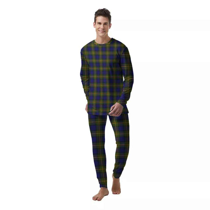 Scottish More (Muir) Clan Tartan Pajama Set  Men Front Side Tartan Plaid