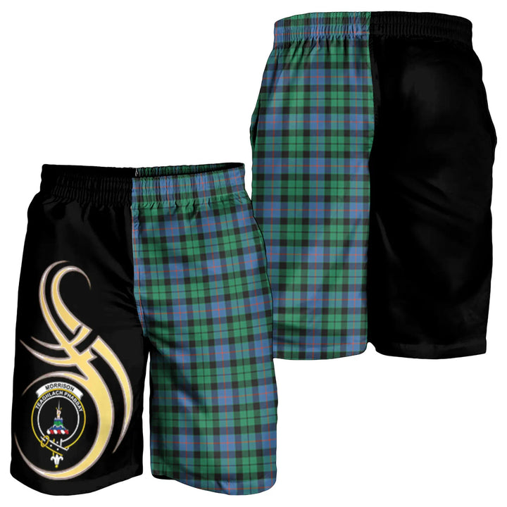 Scottish Morrison Ancient Clan Crest Tartan Believe in Me Men's Shorts