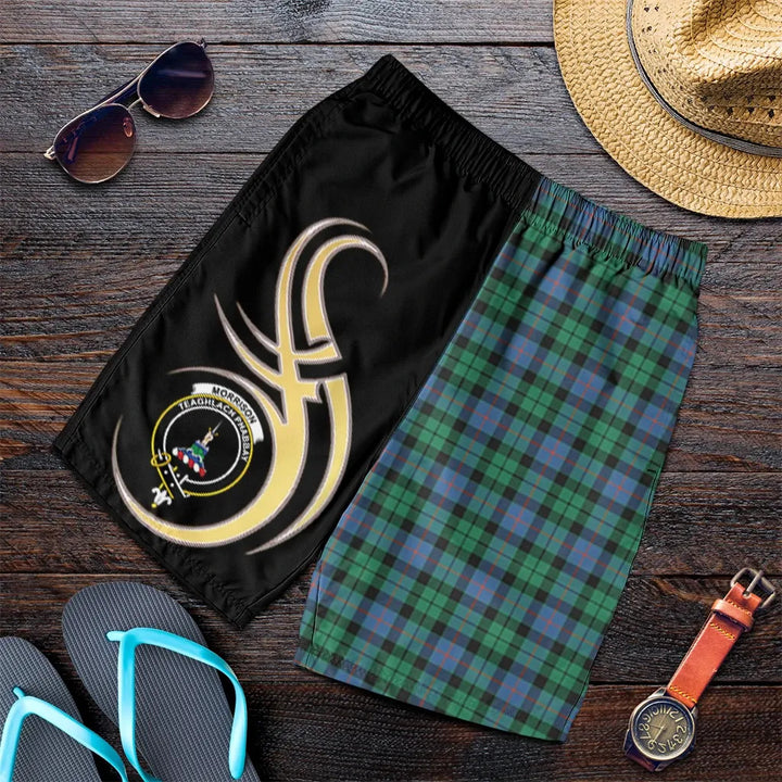 Scottish Morrison Ancient Clan Crest Tartan Believe in Me Men's Shorts