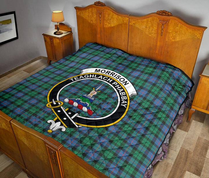 Scottish Morrison Ancient Clan Crest Tartan Quilt Tartan Plaid 12