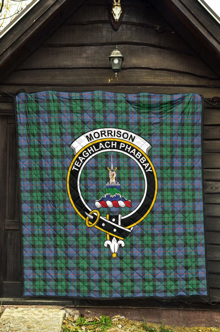 Scottish Morrison Ancient Clan Crest Tartan Quilt Tartan Plaid 3
