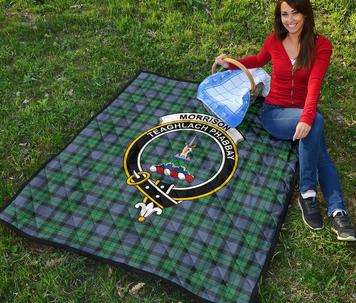 Scottish Morrison Ancient Clan Crest Tartan Quilt Tartan Plaid 4
