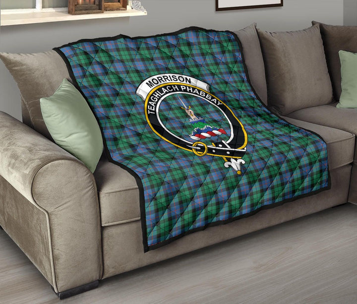 Scottish Morrison Ancient Clan Crest Tartan Quilt Tartan Plaid 8
