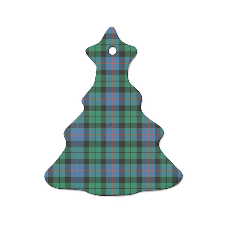 Scottish Morrison Ancient Clan Tartan Ceramic Ornament  Tree Shape Tartan Plaid