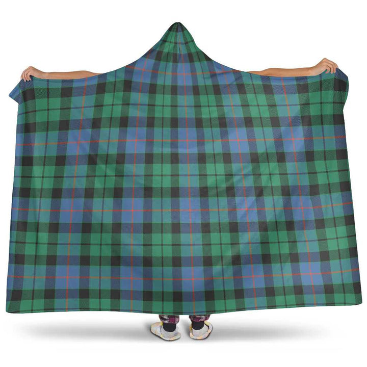 Scottish Morrison Ancient Clan Tartan Hooded Blanket Tartan Plaid 1