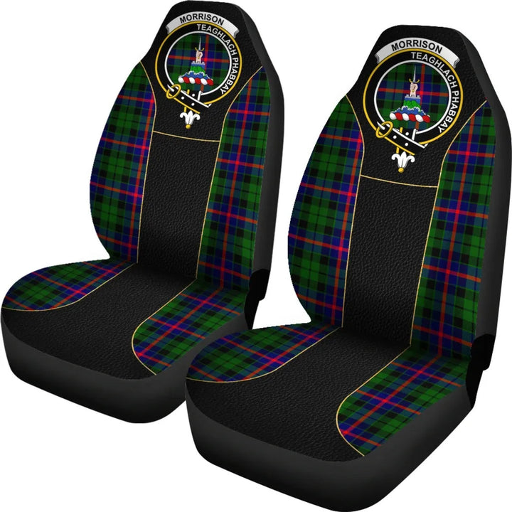 Scottish Morrison Clan Crest Tartan Car Seat Covers - Special Style 2