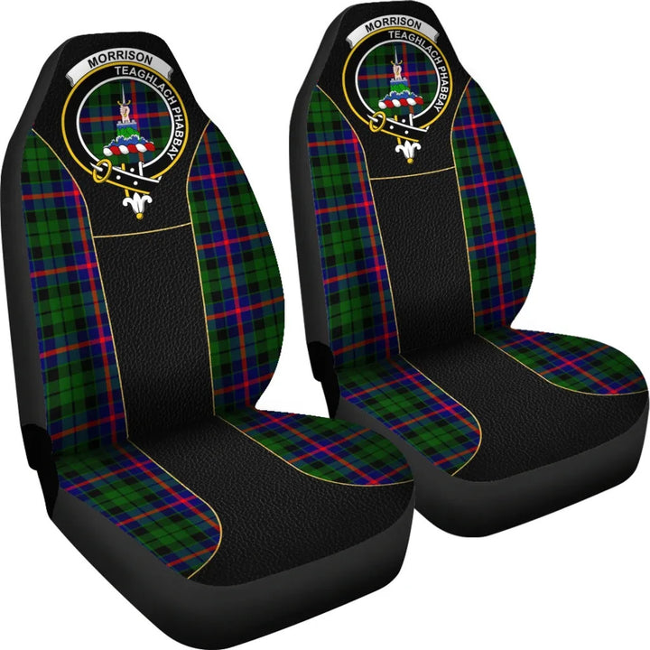 Scottish Morrison Clan Crest Tartan Car Seat Covers - Special Style 4