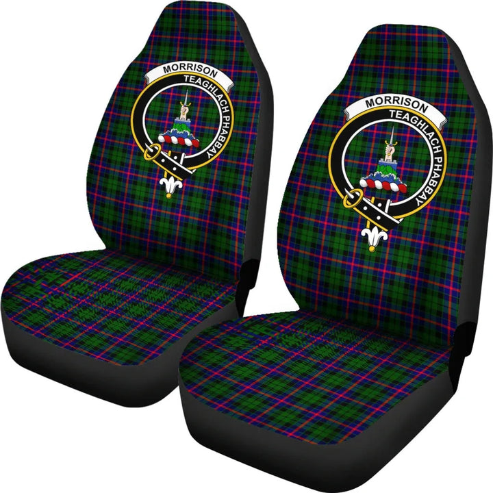 Scottish Morrison Clan Crest Tartan Car Seat Covers 1