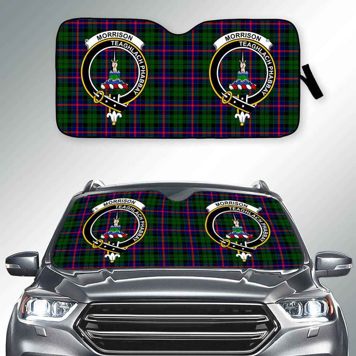 Scottish Morrison Clan Crest Tartan Car Windshield Sun Shade Tartan Plaid 2