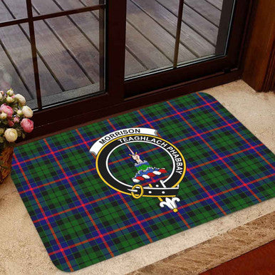 Scottish Morrison Clan Crest Tartan Door Mat Tartan Plaid 1