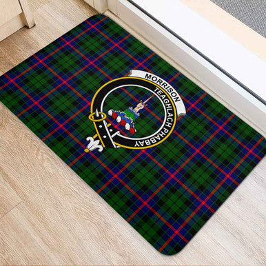 Scottish Morrison Clan Crest Tartan Door Mat Tartan Plaid 2