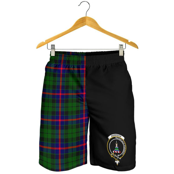 Scottish Morrison Clan Crest Tartan Half of Me Men's Shorts