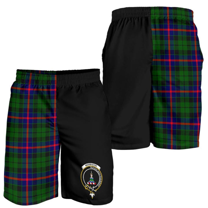 Scottish Morrison Clan Crest Tartan Half of Me Men's Shorts