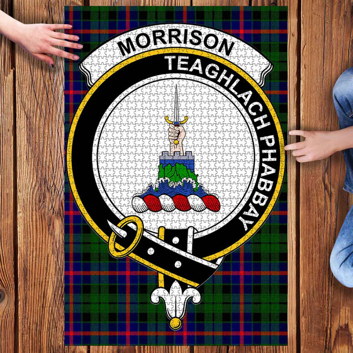 Scottish Morrison Clan Crest Tartan Jigsaw Puzzle 3