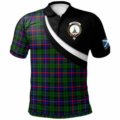 Scottish Morrison Clan Crest Tartan Polo Shirt - Scotland Forever Style Front Side Tartan Plaid