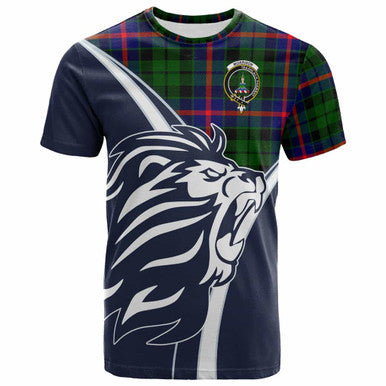 Scottish Morrison Clan Crest Tartan T-Shirt - Bend Style Front Side Tartan Plaid