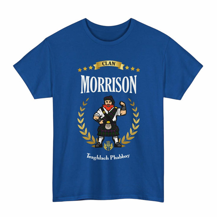 Scottish Morrison Clan Tartan T-Shirt - Motto Scotsman Tartan Plaid Royal Color