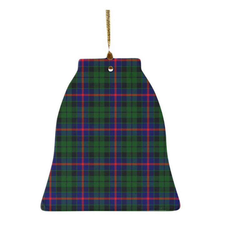 Scottish Morrison Modern Clan Tartan Ceramic Ornament Bell Shape Tartan Plaid