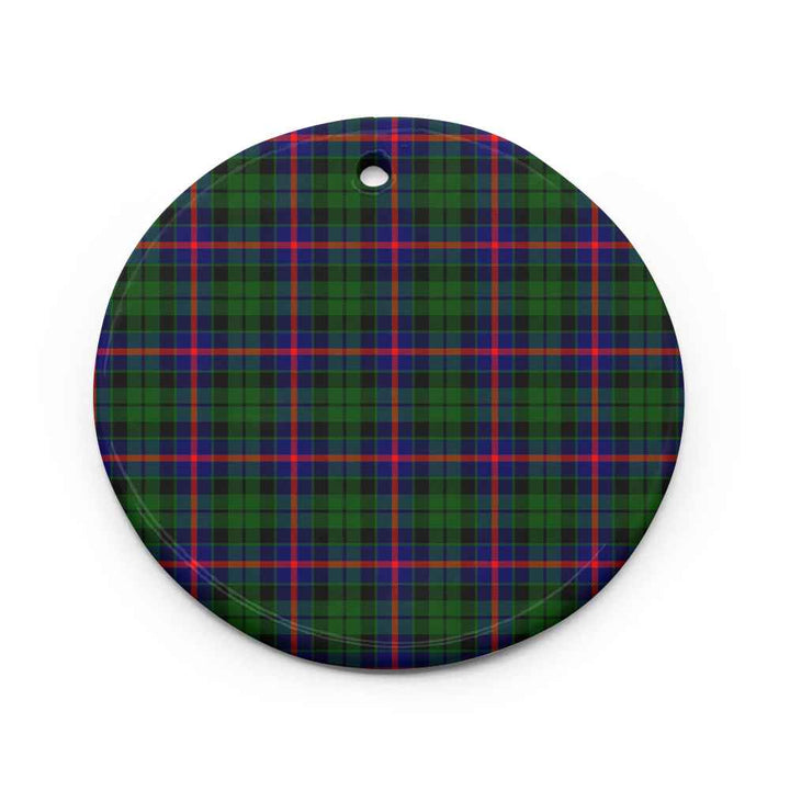 Scottish Morrison Modern Clan Tartan Ceramic Ornament Circle Shape Tartan Plaid