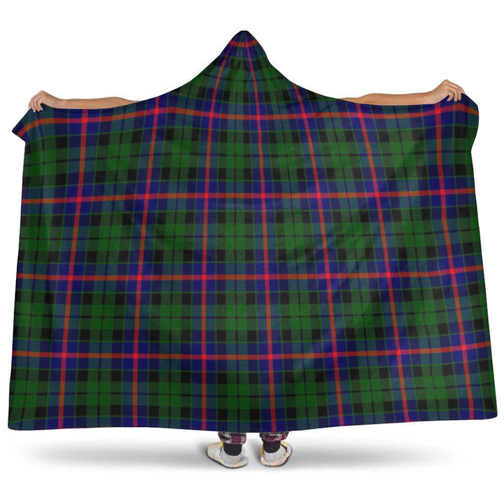 Scottish Morrison Modern Clan Tartan Hooded Blanket Tartan Plaid 1