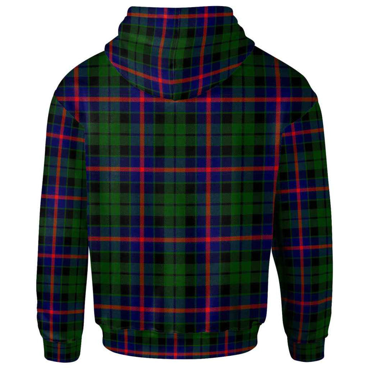 Scottish Morrison Modern Clan Tartan Hoodie Back Side Tartan Plaid
