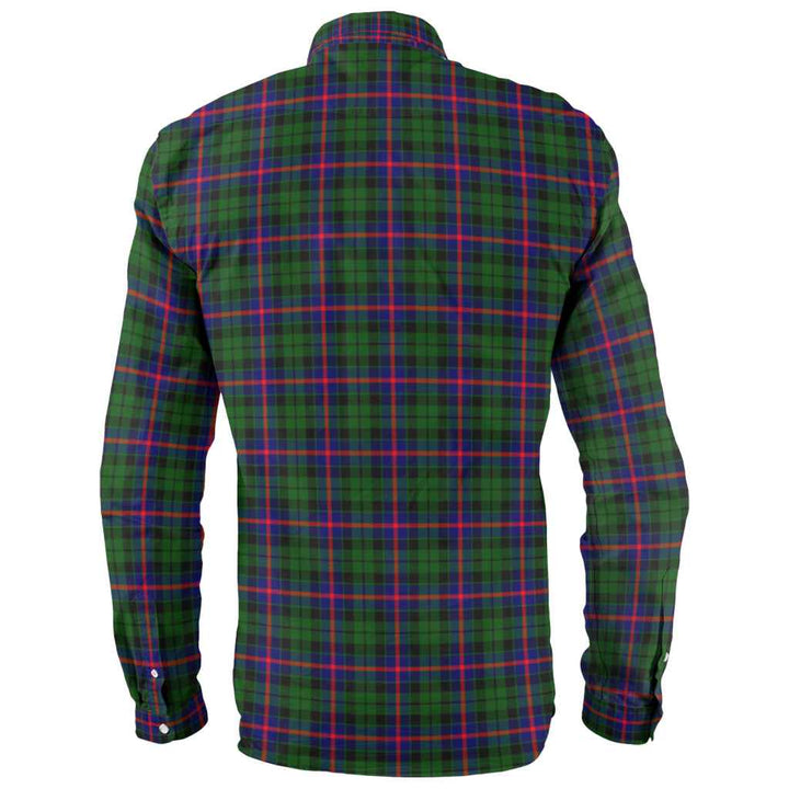 Scottish Morrison Modern Clan Tartan Long Sleeve Shirt Back Side Tartan Plaid