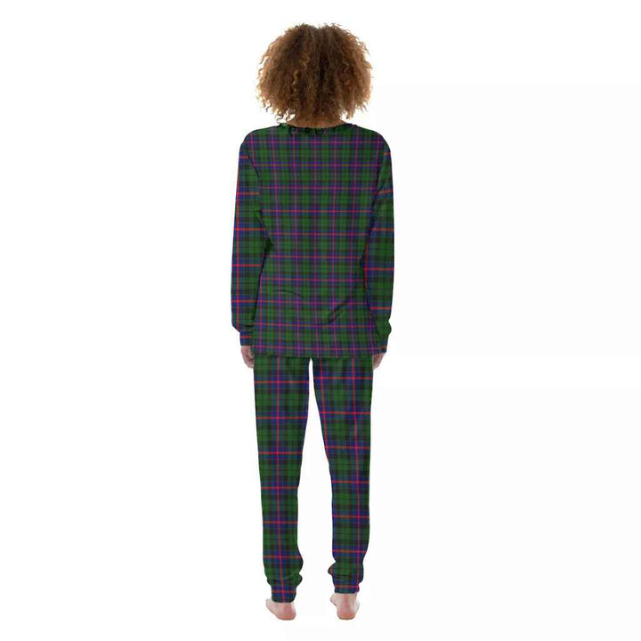Scottish Morrison Modern Clan Tartan Pajama Set Women Back Side Tartan Plaid