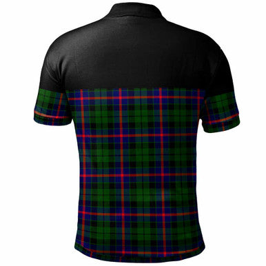 Scottish Morrison Modern Clan Tartan Polo Shirt - Horizontal Style Back Side Tartan Plaid