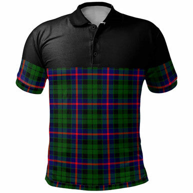 Scottish Morrison Modern Clan Tartan Polo Shirt - Horizontal Style Front Side Tartan Plaid