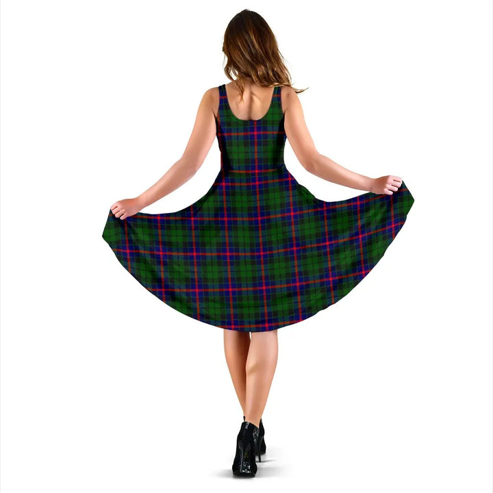 Scottish Morrison Modern Clan Tartan Women Midi Dress