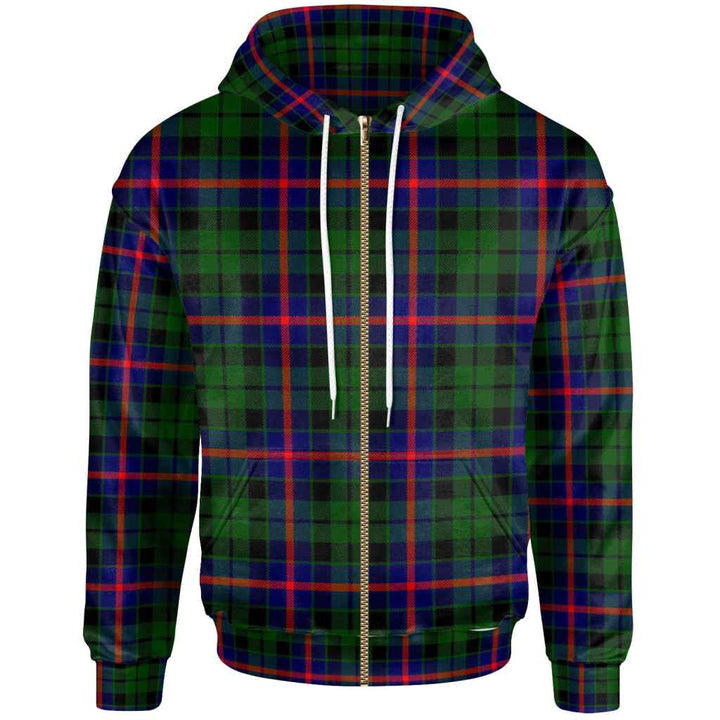 Scottish Morrison Modern Clan Tartan Hoodie Zip Tartan Plaid