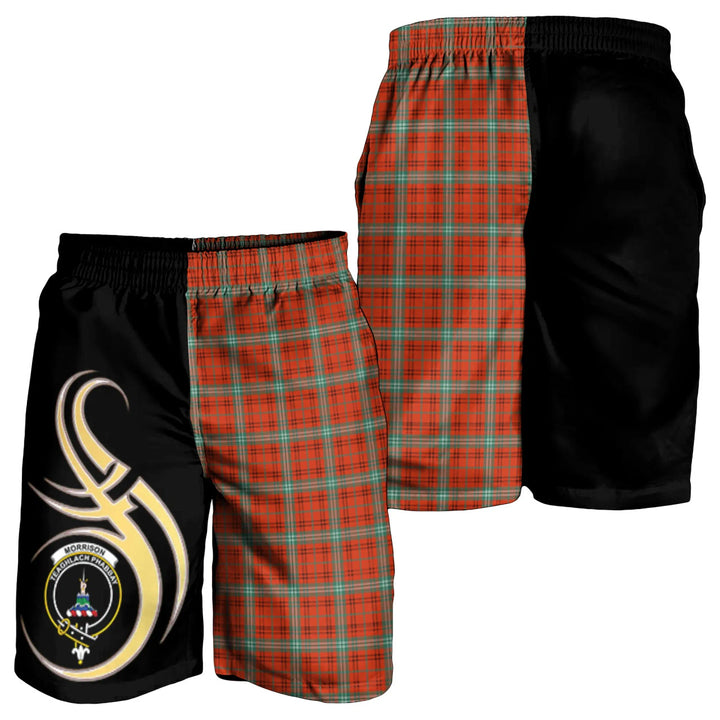 Scottish Morrison Red Ancient Clan Crest Tartan Believe in Me Men's Shorts