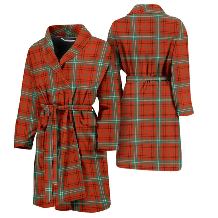 Scottish Morrison Red Ancient Clan Tartan Bathrobe 3