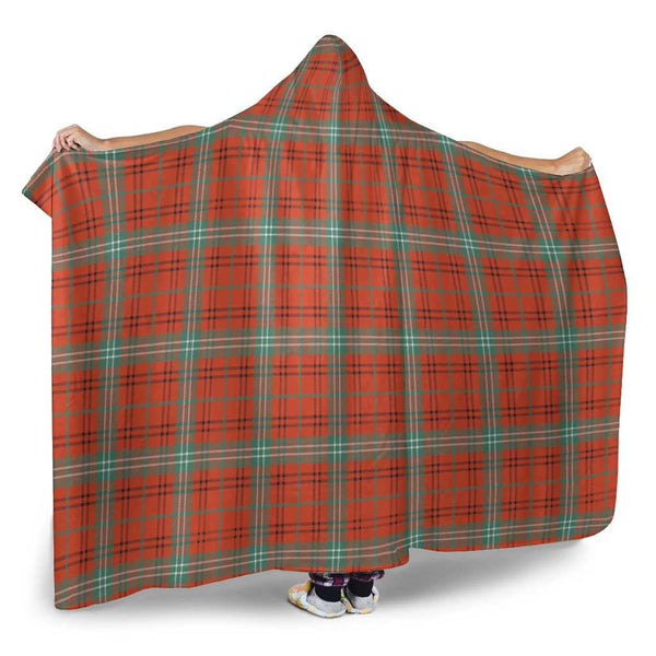 Scottish Morrison Red Ancient Clan Tartan Hooded Blanket Tartan Plaid 2