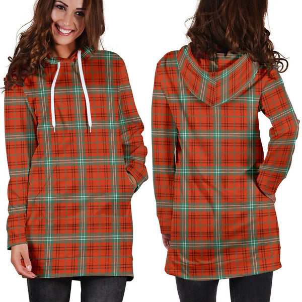 Scottish Morrison Red Ancient Clan Tartan Hoodie Dress