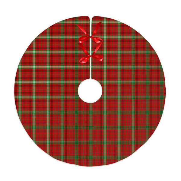 Scottish Morrison Red Modern Clan Tartan Christmas Tree Skirt No Tassels 1 Tartan Plaid