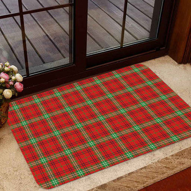 Scottish Morrison Red Modern Clan Tartan Door Mat Tartan Plaid 1
