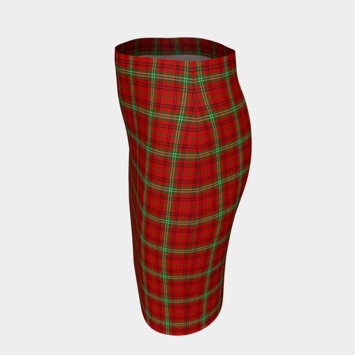 Scottish Morrison Red Modern Clan Tartan Fitted Skirt Tartan Plaid 2