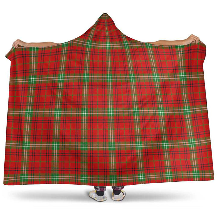 Scottish Morrison Red Modern Clan Tartan Hooded Blanket Tartan Plaid 1