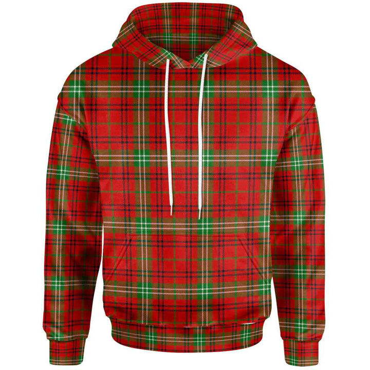 Scottish Morrison Red Modern Clan Tartan Hoodie Front Side Tartan Plaid
