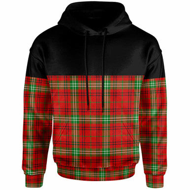 Scottish Morrison Red Modern Clan Tartan Hoodie - Horizontal Style Front Side Tartan Plaid