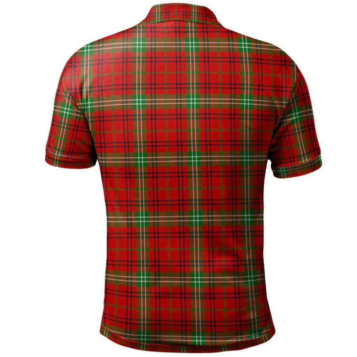 Scottish Morrison Red Modern Clan Tartan Polo Shirt Back Side Tartan Plaid