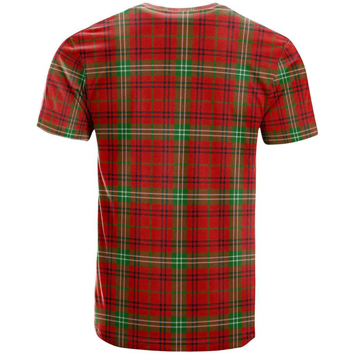 Scottish Morrison Red Modern Clan Tartan T-Shirt Back Side Tartan Plaid