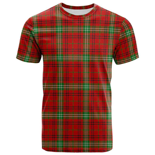 Scottish Morrison Red Modern Clan Tartan T-Shirt Front Side Tartan Plaid