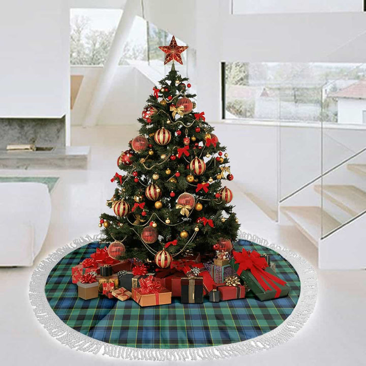 Scottish Mouat Clan Tartan Christmas Tree Skirt Tassels 3 Tartan Plaid