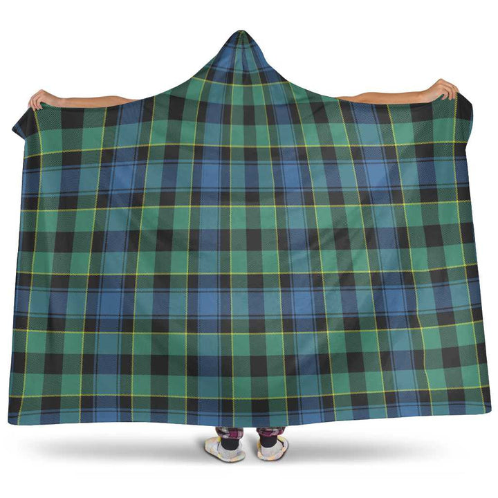 Scottish Mouat Clan Tartan Hooded Blanket Tartan Plaid 1